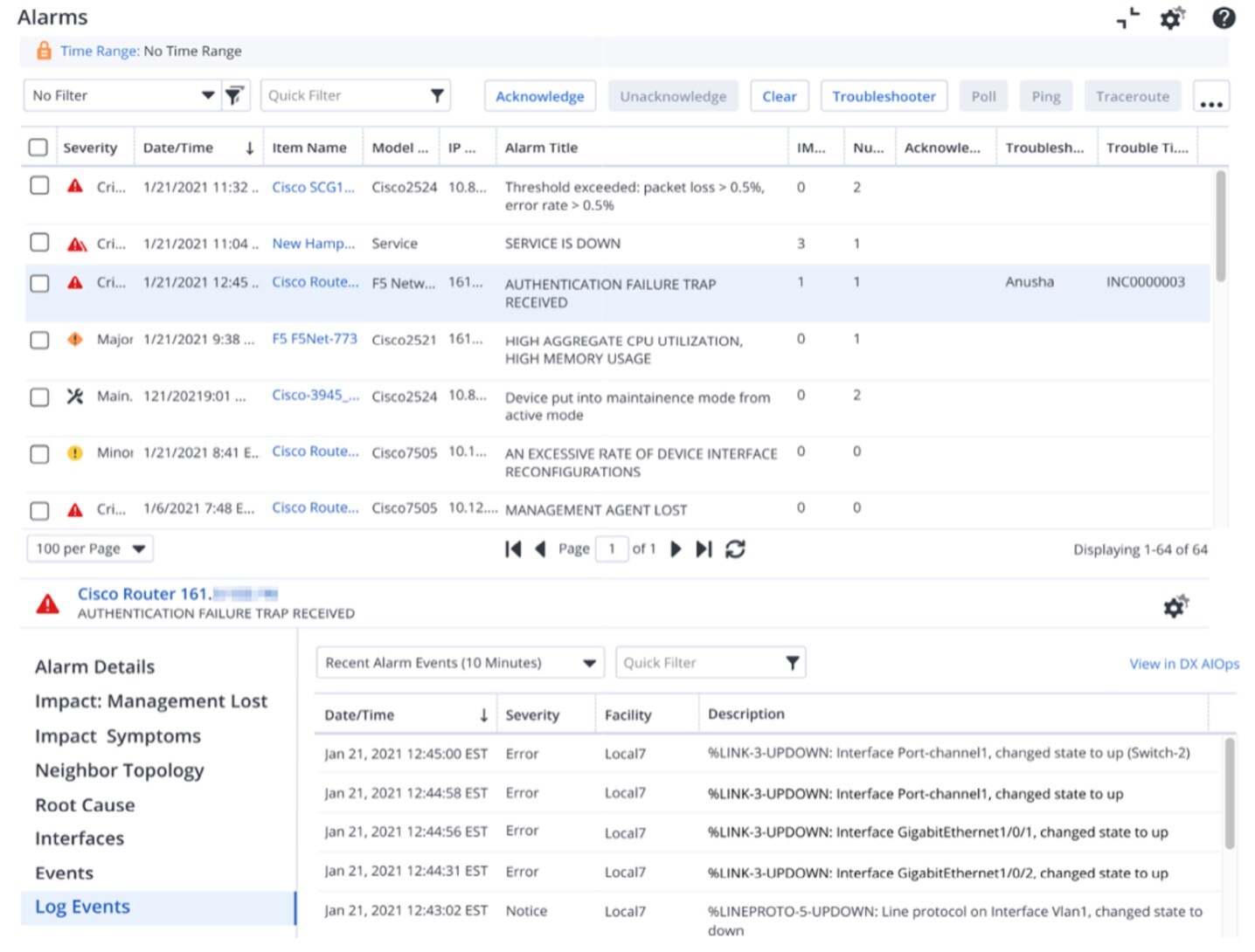 Leverage Syslog Data from Elastic and Splunk to Speed Triage in DX NetOps