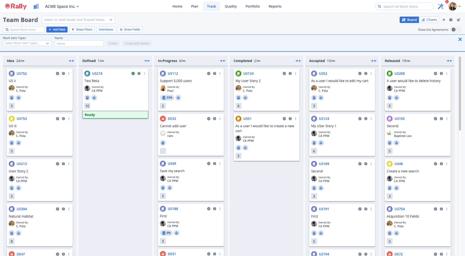 Broadcom's Rally Software provides a Kanban for Agile Practice